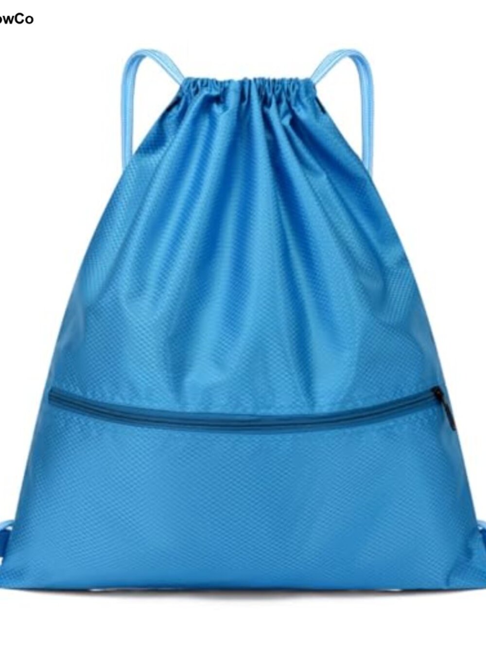 Waterproof Drawstring Backpack Gym Swim Bag with Zip Pocket